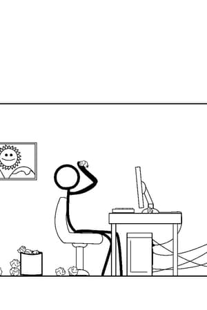 Solo divirtiéndose en un agotador trabajo