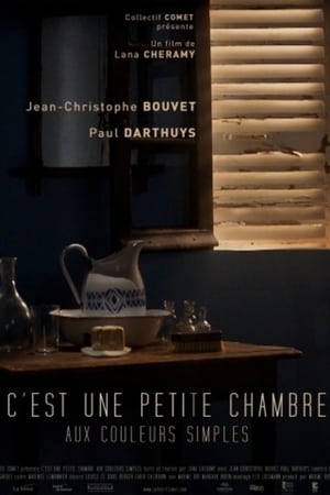 C'est une petite chambre aux couleurs simples