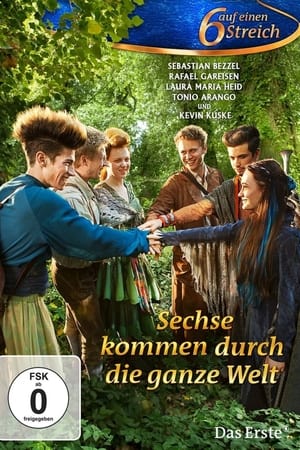 Sechse kommen durch die ganze Welt